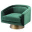 Méridienne pivotante en velours de 33 po de largeur Pangea Home Andrea-426038741