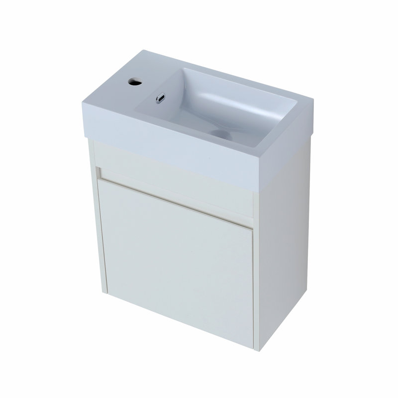 Ensemble de meuble-lavabo simple mural 18,11 po Gissela