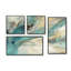 Turquoise Serendipity Abstract Painting II - Turquoise Modern Wall Art 4 Pieces-115621084-115621083