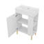 Ensemble de meuble-lavabo sur pied 21,6 po avec lavabo sur pied et pieds en métal avec rangement à droite-1440467133