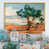 Toile avec cadre flottant or