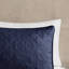 Couvre-lit réversible bleu marine double / grand - microfibre et 100%, lavable à la machine, mélange de styles, rembourrage, motif en médaillon, biélorusse-131220589-131220591