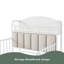 Structure de lit plateforme en métal avec lumière, lit en métal pour enfants avec tête de lit tapissier et rangement-414528737-414528740