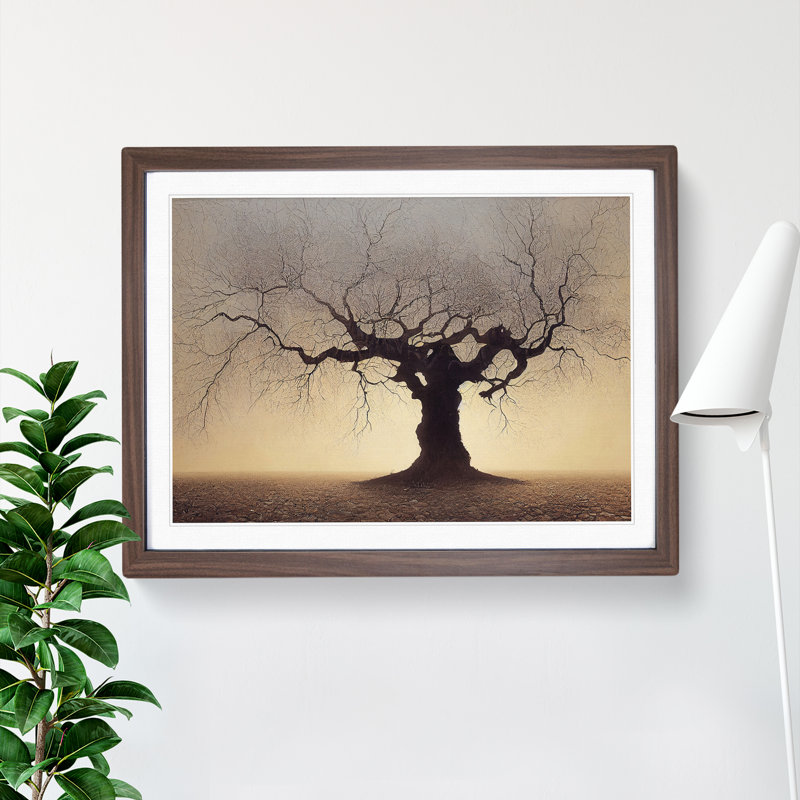 Magical Tree - Single Picture Frame Painting, Walnut, 34cm H x 46cm W x 2cm D