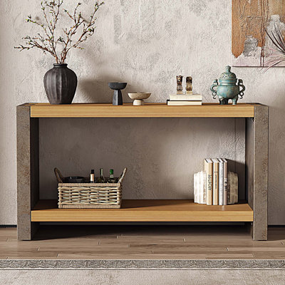 Vintage Industrial Console Table