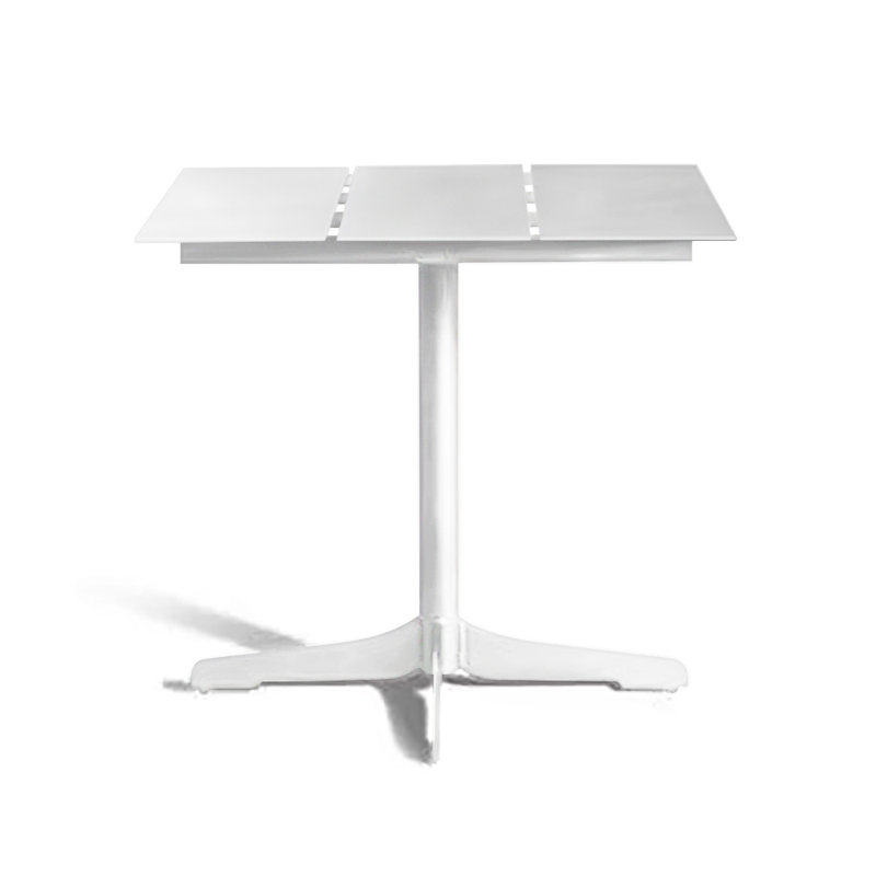 Table carrée Ceru, Blanc, Stratifié haute pression blanc, l 29,5 po x L 29,5 po x H 29,5 po