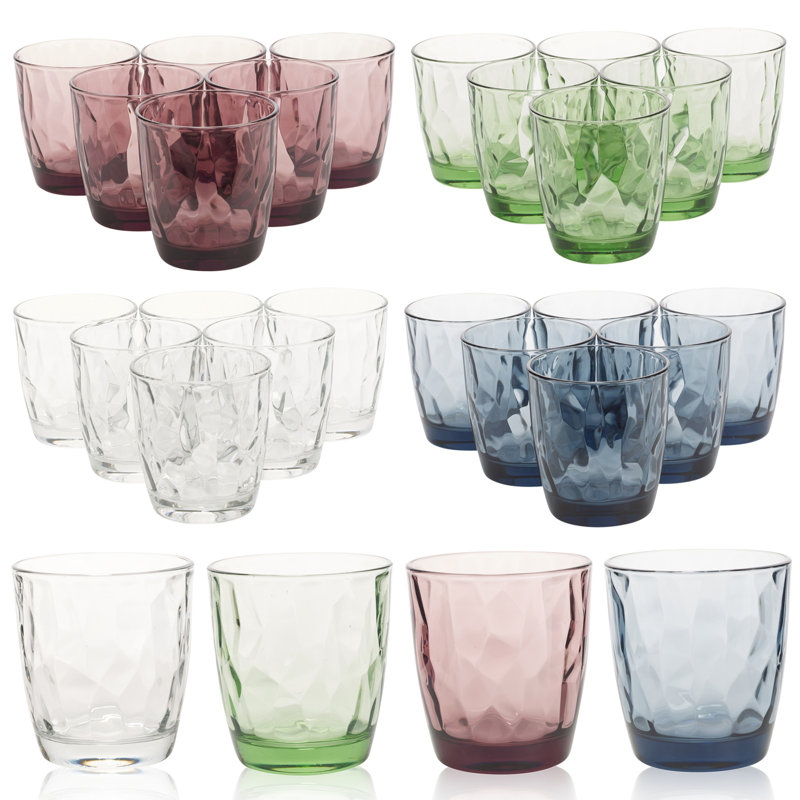 Diamond 305ml Drinking Glass Set, Blue