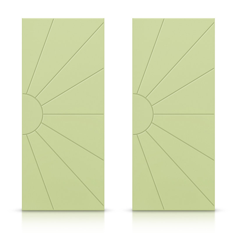 Portes de placard coulissantes à panneaux, Vert sauge, 72 po x 96 po