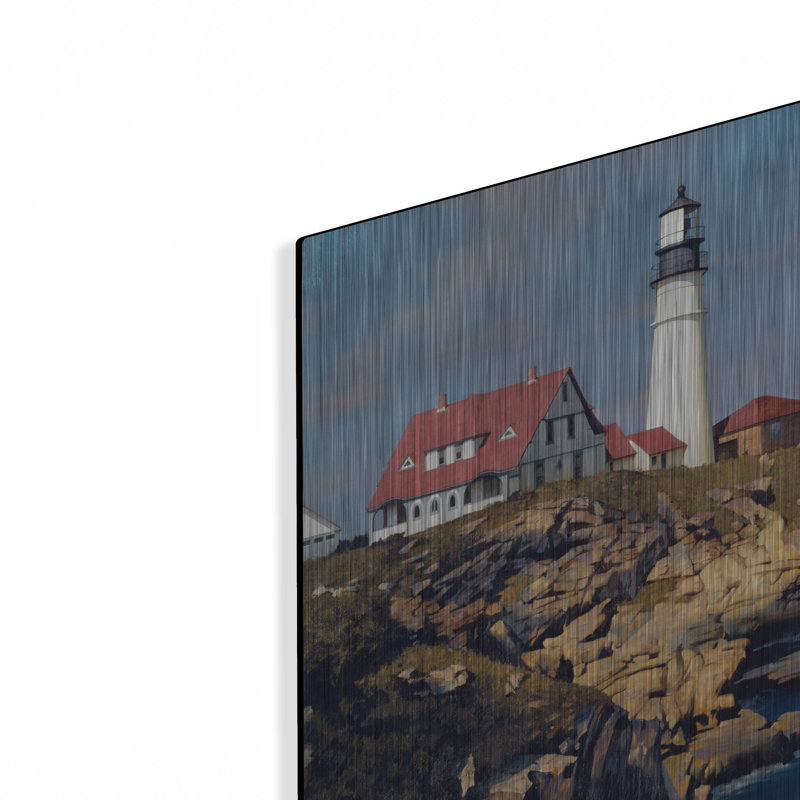 «Phare côtier» par Zhen-Huan Lu, H 12 po x l 16 po