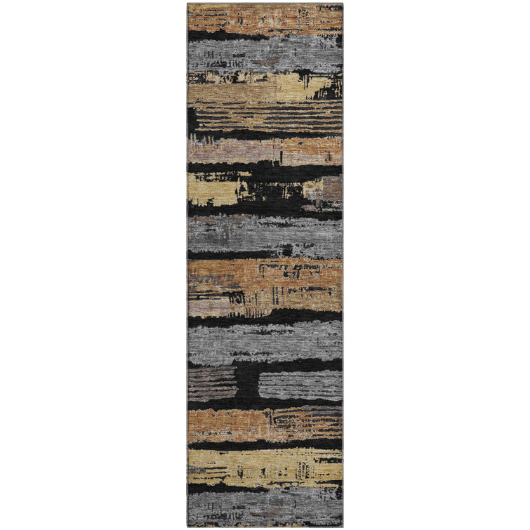 Premium Machine Washable Slesnick AMF1665 Stripes Rug