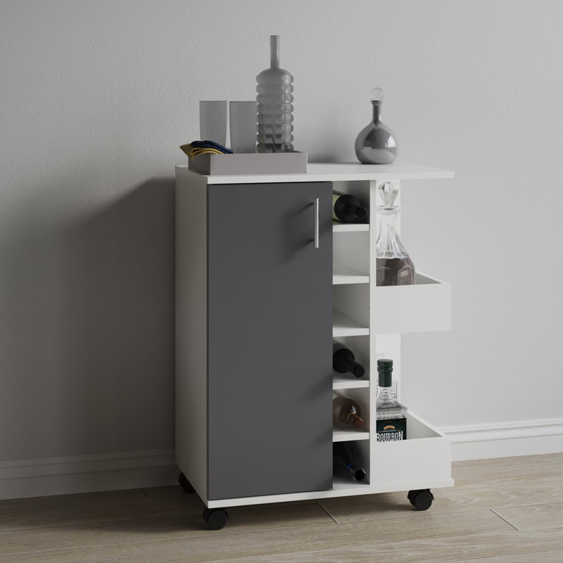 Oaklyn Wood Kitchen Cart, Black