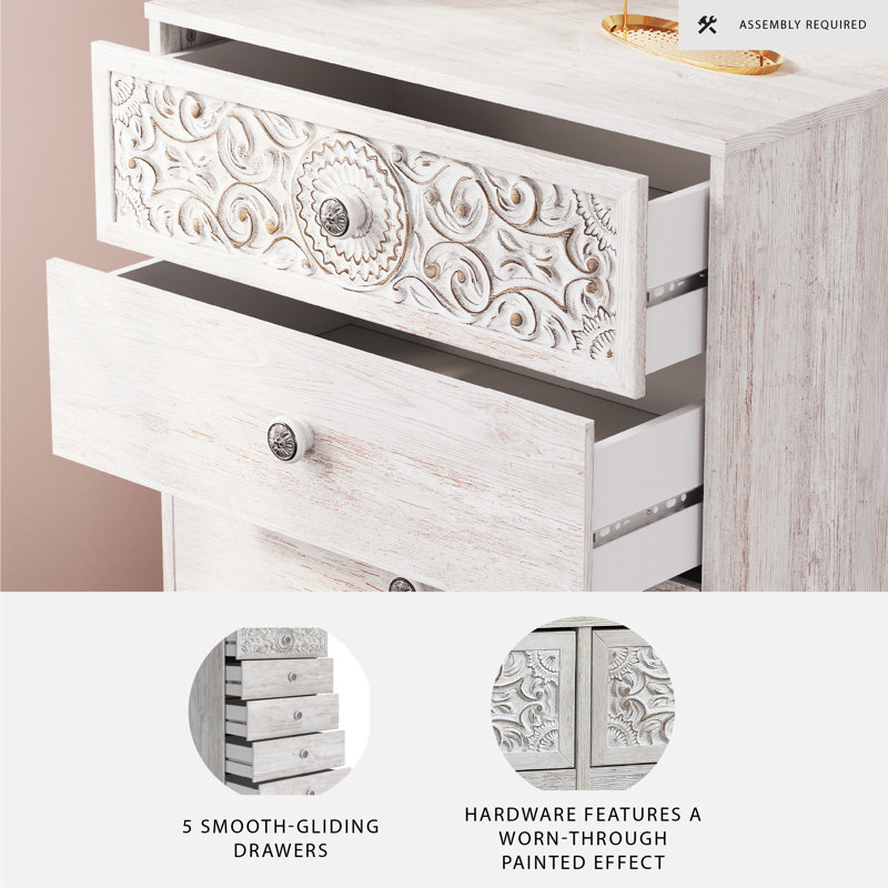 Bedriye 29.88'' W 5 - Drawer Dresser