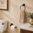Oil-Rubbed Bronze Toilet Paper Holder and Towel Ring Set