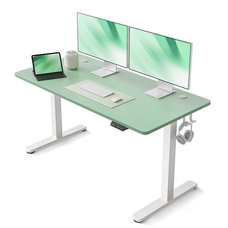 Bureau rectangulaire Mariliva, L 55 po x P 24,02 po, Blanc, Blanc