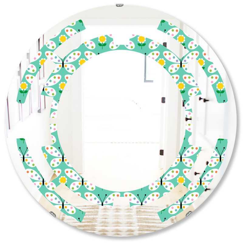 Miroir mural sans cadre Space Butterflies I, H 31,5 po x l po