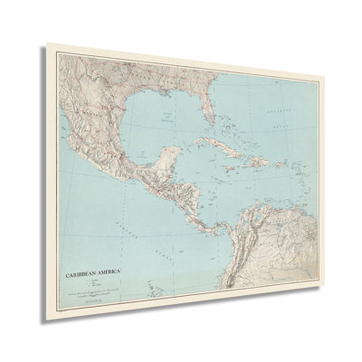" 1961 Caribbean America Map "