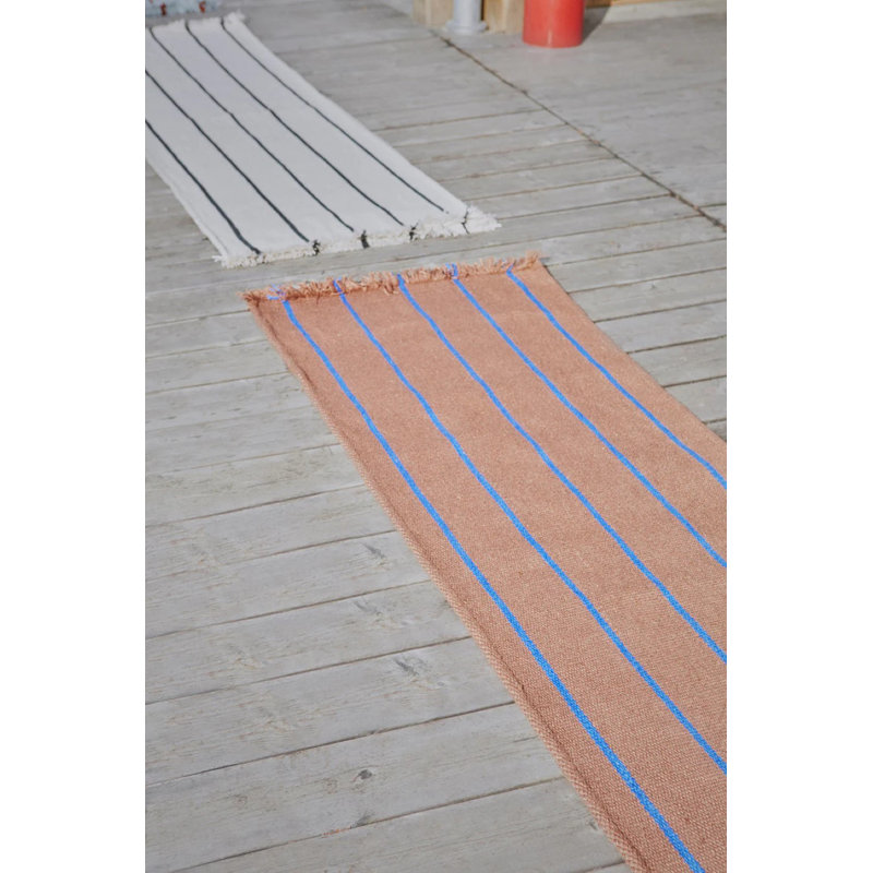Lina Striped Area Rug in Off White