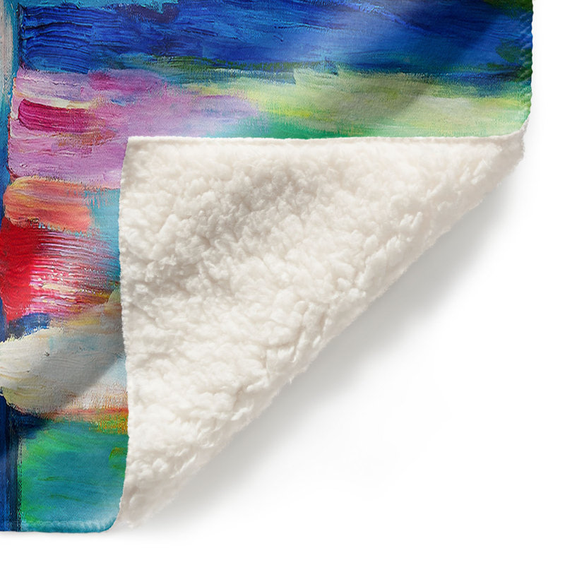 Couverture sherpa à rayures 4 douces, l 51 po x L 60 po