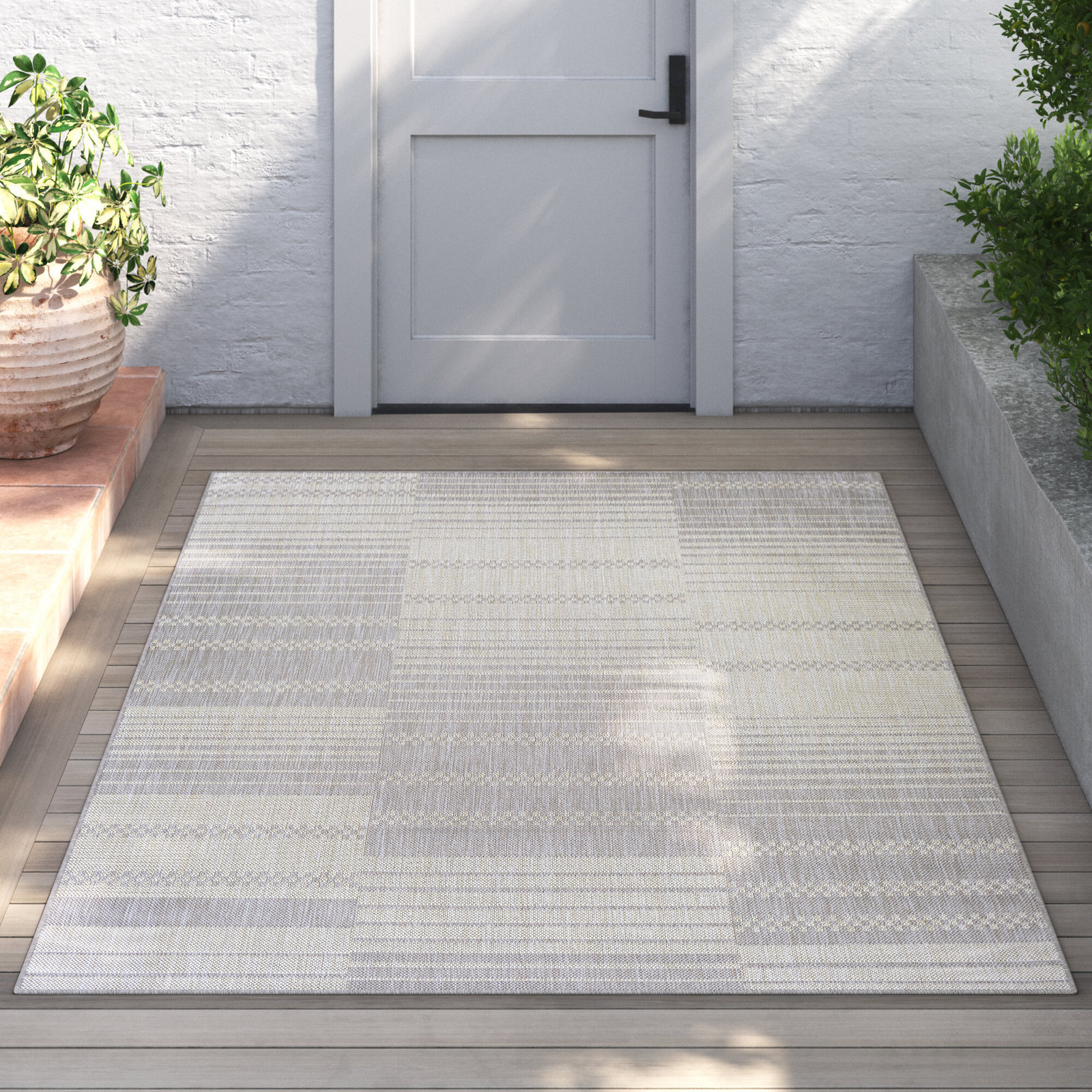 Rivers Indoor/Outdoor Rug, Rectangle 6'7" x 9'