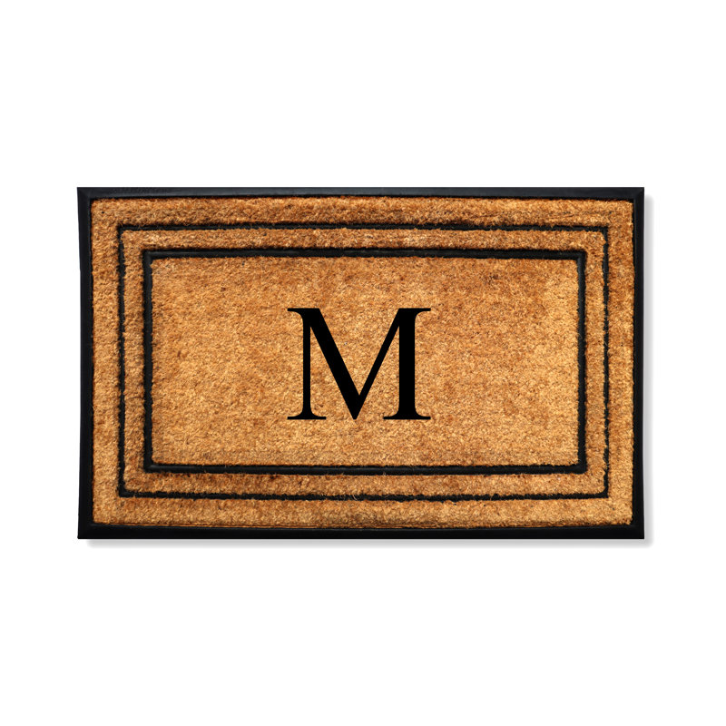 Tapis d'entrée antidérapant Monogram, M, L 18 po x L 32 po
