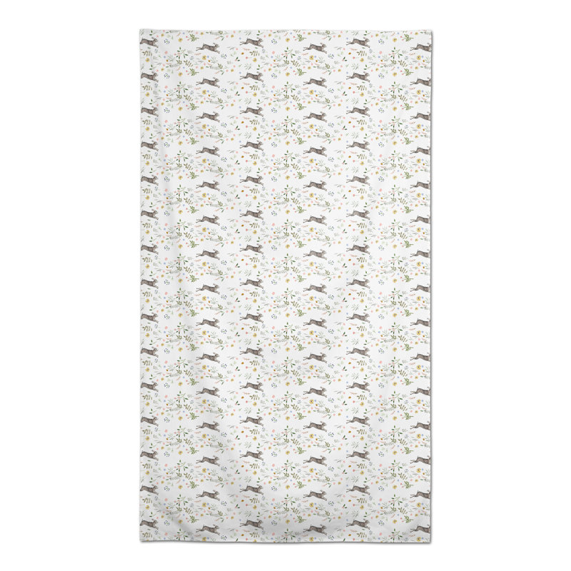 Senecaville Floral Cotton Blend Easter Tablecloth