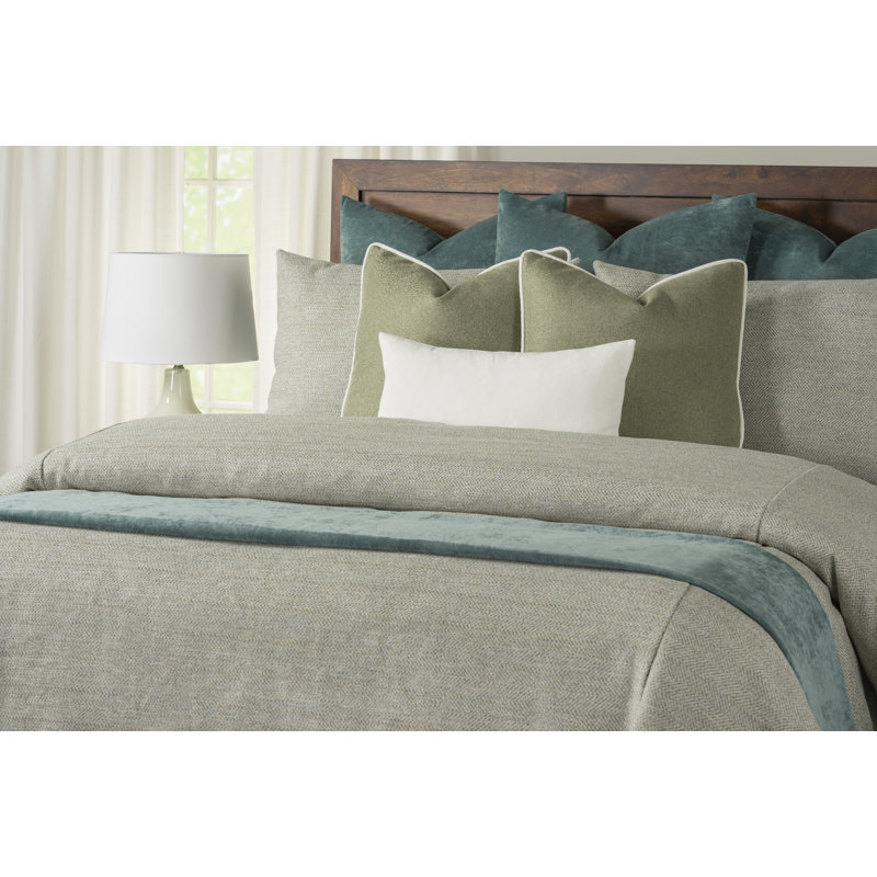 Ensemble de housse de couette et insert Tweed Adventure, Cal. Couette pour très grand lit + 6 pièces supp, Vert bouteille