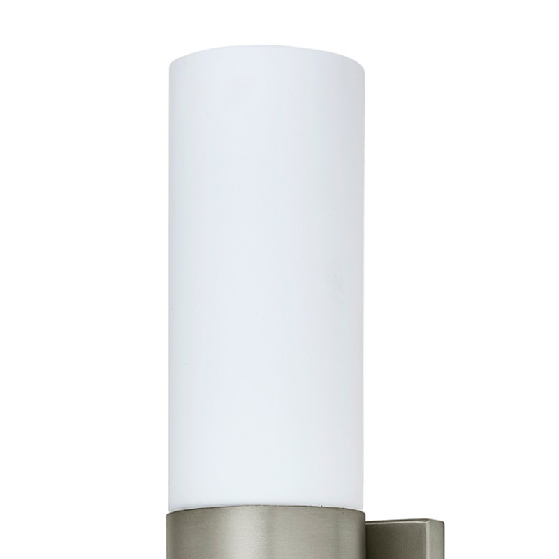 Applique murale ou lanterne 1 lumière DEL, Nickel brossé