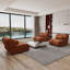 Canapé modulaire contemporain vert avec revêtement moelleux en chenille - Canapé modulaire à 3 places avec assise profonde et dossier moelleux
