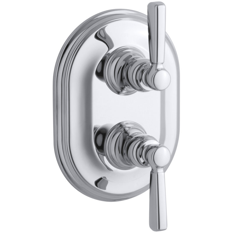 Garniture de valve empilable avec poignées levier en métal Bancroft, nécessite une valve, Chrome poli