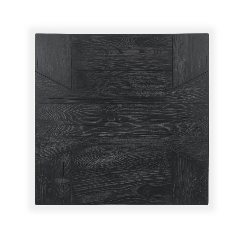 Meadow Black Solid Oak Rectangular End Table