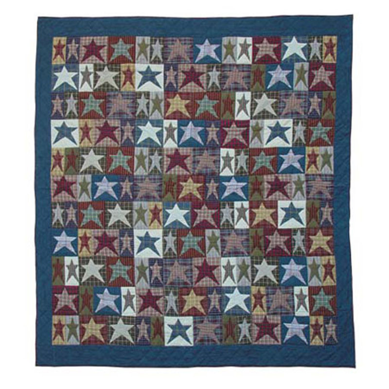 Allstar Farmhouse / Country Cotton Patchwork Quilt, Twin