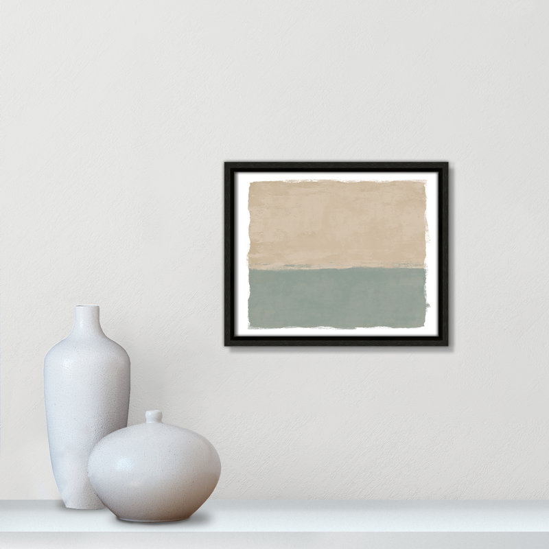 «Sage and Sand II - Landscape Version Print» par Natalie Carpentieri, L 11,5 po x H 9,5 po, Toile avec cadre