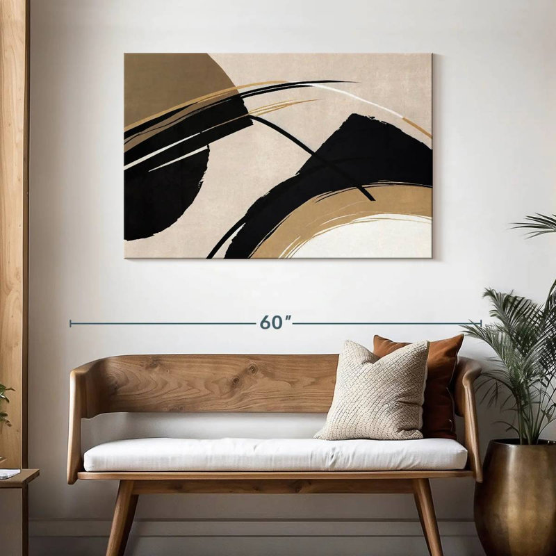 Avery Neutral Earth Colors Abstract, 30" H x 45" W