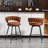 28" Counter Height Bar Stools - 360° Swivel With Suede Fabric & Modern Woven Design, Backrest & Footrest For Kitchen Cafe Pub-1744219485-1744219475