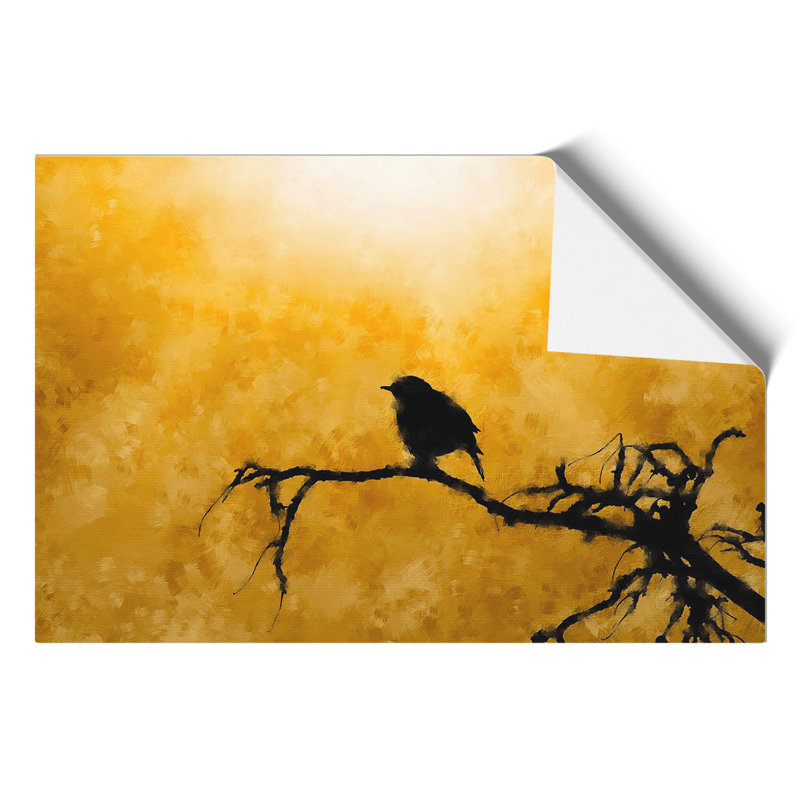 Bird at Sunset Painting - Frameless Print, 30cm H x 42cm W x 0.1cm D