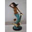 Statue en bronze Danne sirène et tortues en mer, taille: 14 po x 9 po x H 24 po