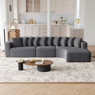 131.1-Inch Chenille Sectional Sofa Set