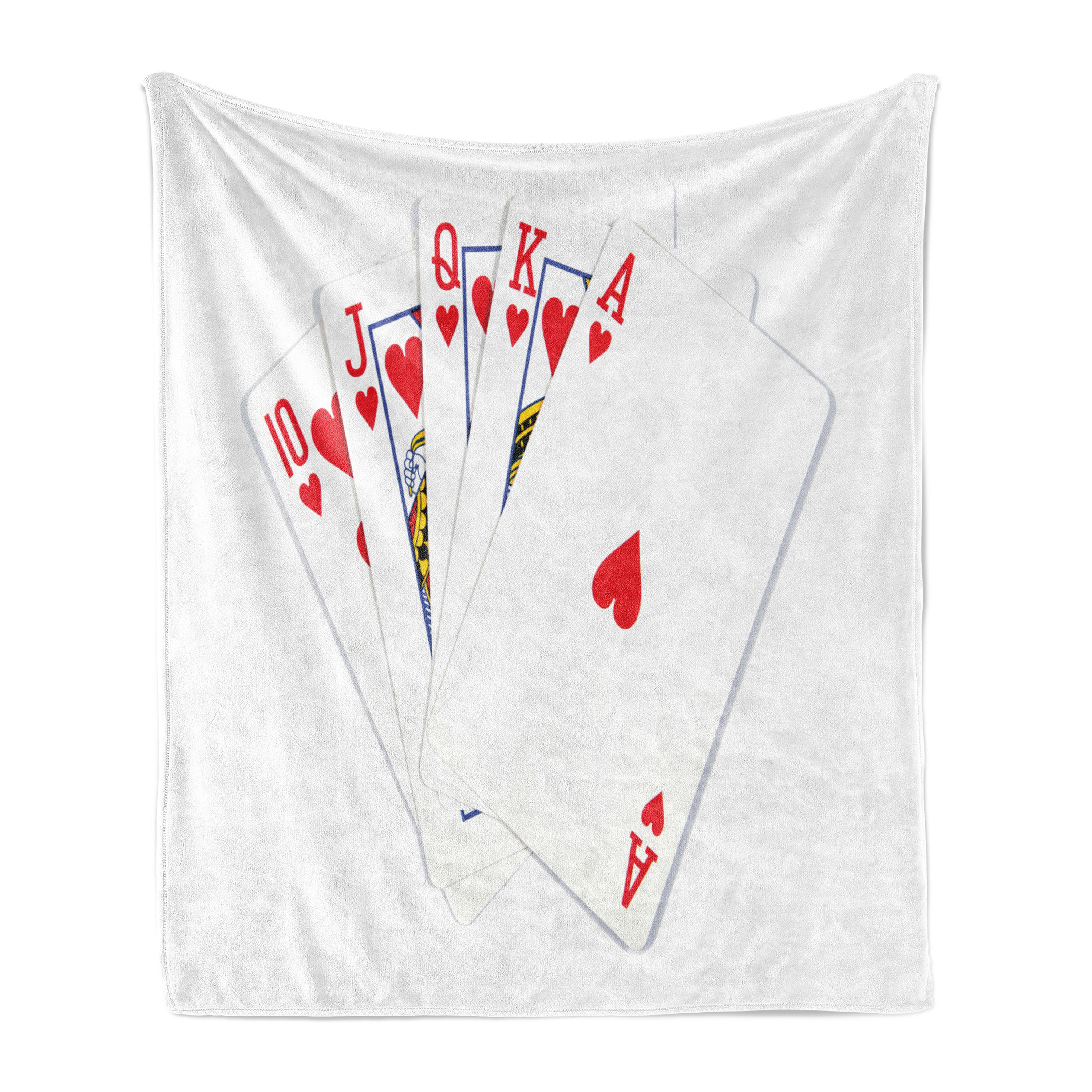 Casino Poker Print Pattern Hooded Blanket