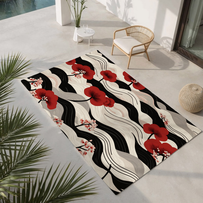 Tapis tissé à l'intérieur et à l'extérieur, Rectangle 1 pi 6 po x 2 pi 6 po