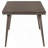 Dark Brown Rectangular Wood Dining Table with Molded Apron (59")