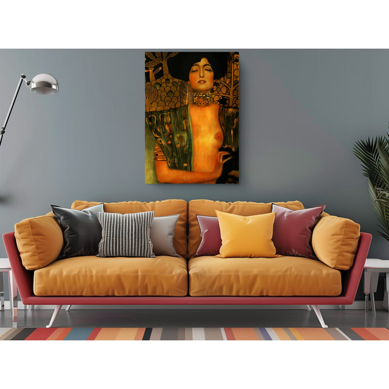 Reproduction sur toile tendue "Judith I" par Gustav Klimt, L 20 po x H 30 po