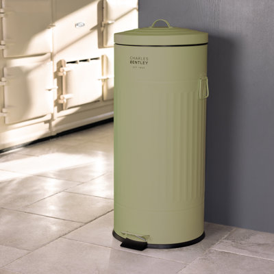 Steel Step On Kitchen Trash Can - 30L