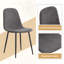 Table de salle à manger 7 pièces 42 po avec 7 tablettes et 6 chaises avec pieds en métal noir-933769188-933769187