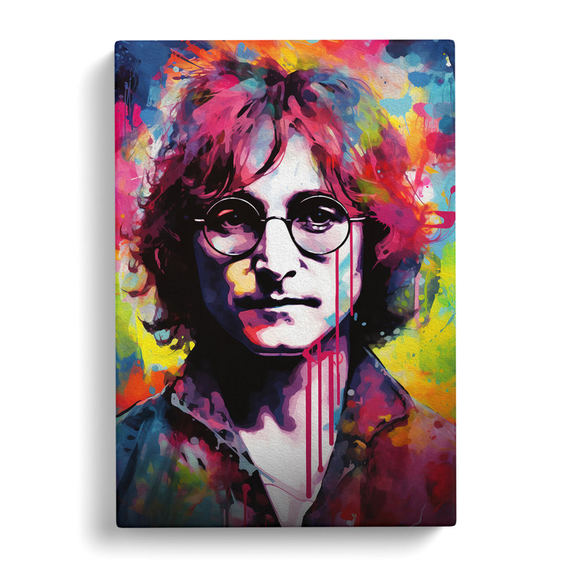 John Lennon Abstract - Art Prints - Wrapped Canvas, 76cm H x 50cm W x 3cm D