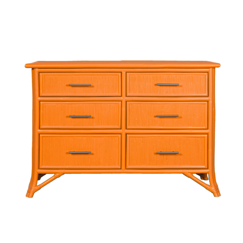 Bermuda 48'' W 6 - Drawer Dresser, Citrus Orange