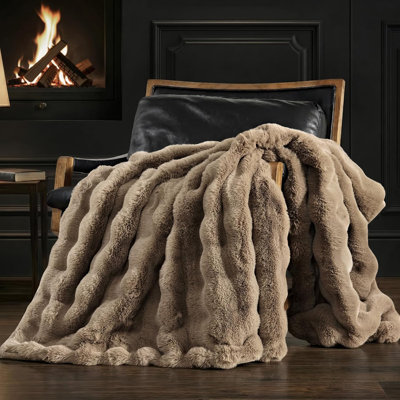 Ridgeline Faux Fur Throw Blanket