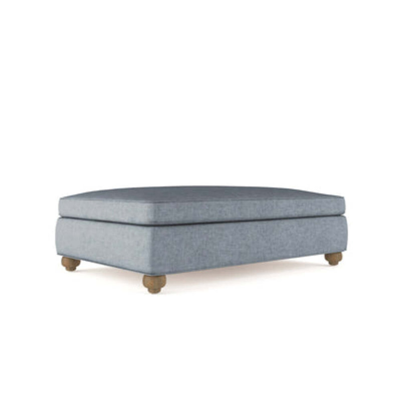 Repose-pieds de table Leroy, Brume moelleuse en velours, Naturel