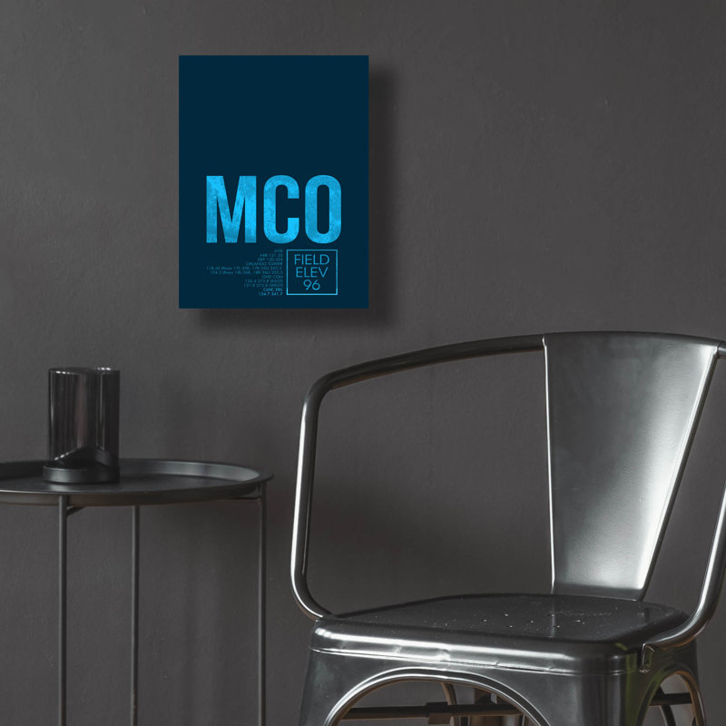 «MCO ATC» par O8, art mural en verre acrylique à gauche, H 16 po x l 12 po x P 0,13 po