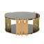 Table basse circulaire en acier inoxydable