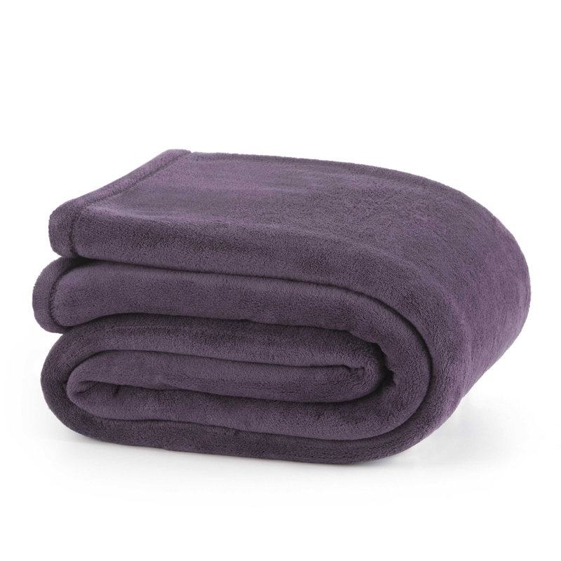 Couverture en peluche Martex, Très grand lit, Prune noire